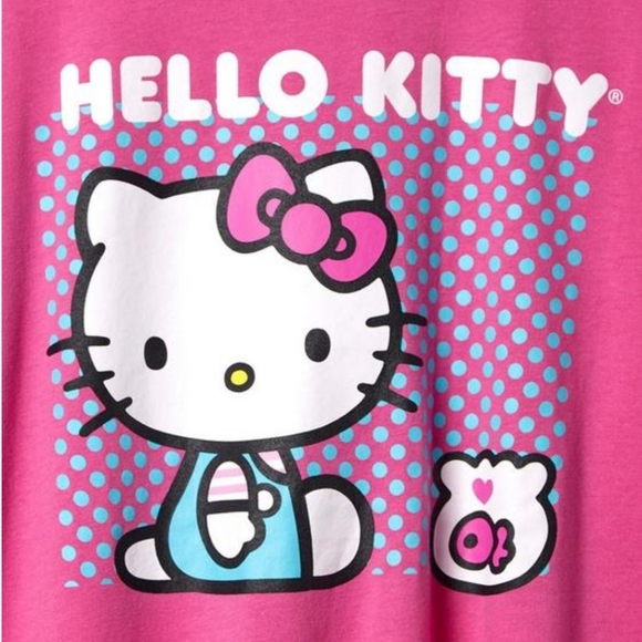 NWT Torrid Hello Kitty Classic Fit Cotton Ringer Tee Size 2 - Picture 3 of 4
